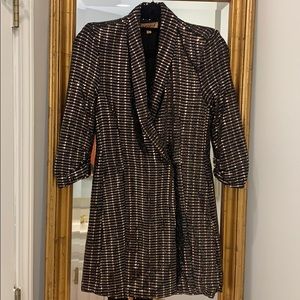 Black and Gold Tuxedo Dress